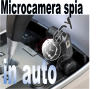 Microtelecamera spia in auto veicolo.